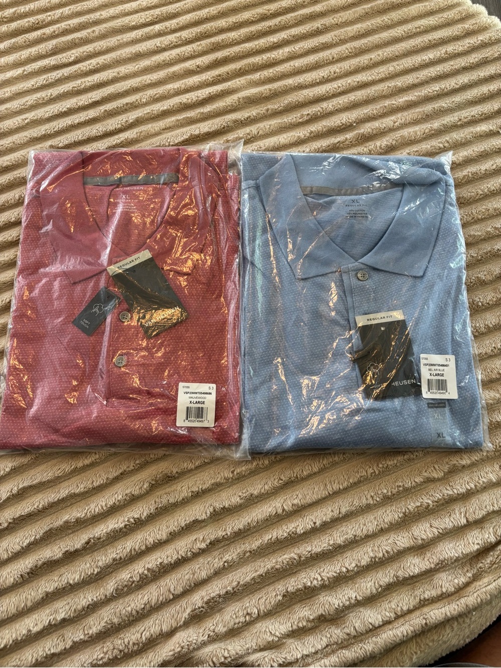 Van Heusen Men's Polo Pack — Red and Light Blue
